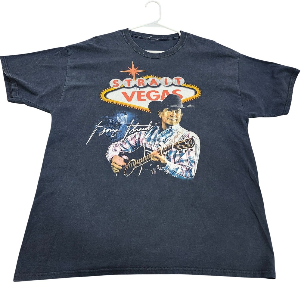 George Strait Strait To Vegas T-Mobile Arena Concert T-Shirt Black Mens XL